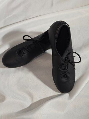 Little Kid Black Lace up Tap Dance Shoes size 2.5
